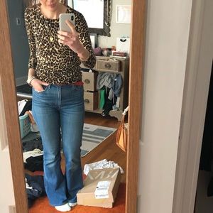 Jcrew Merino Leopard print sweater. EUC